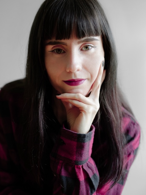 Zdjęcie portretowe z paletami kolorystycznymi